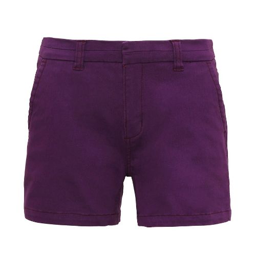 Asquith & Fox Women's Chino Shorts Purple